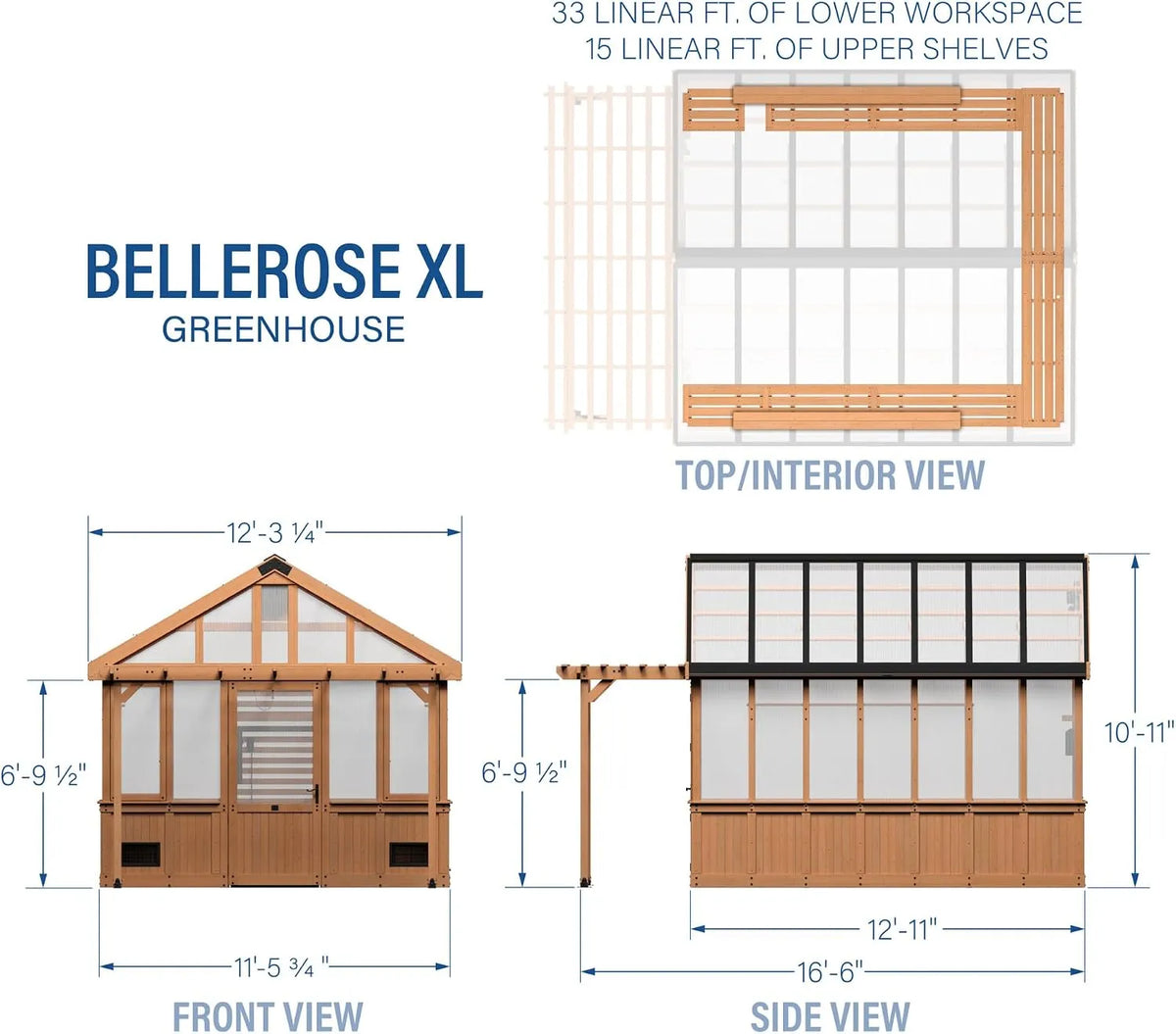 Backyard Discovery 13×11 Bellerose XL Greenhouse