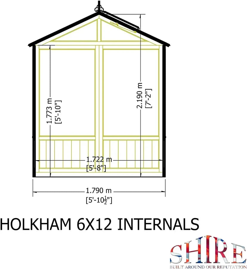 Shire Holkham 6 x 12 ft Greenhouse