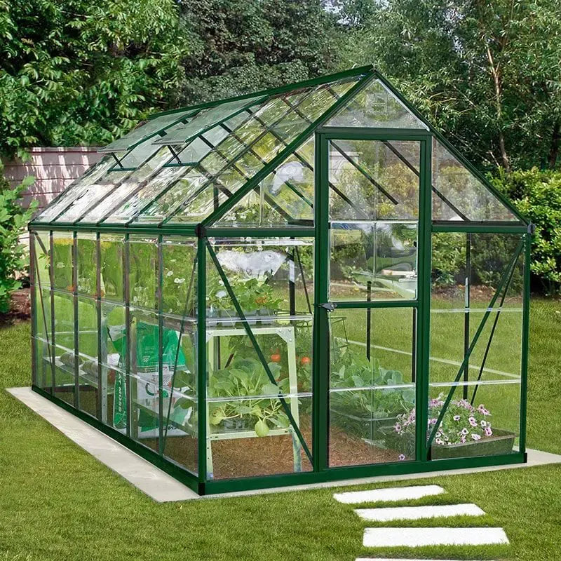 6′ x 12′ Palram Canopia Harmony Large Green Polycarbonate Greenhouse