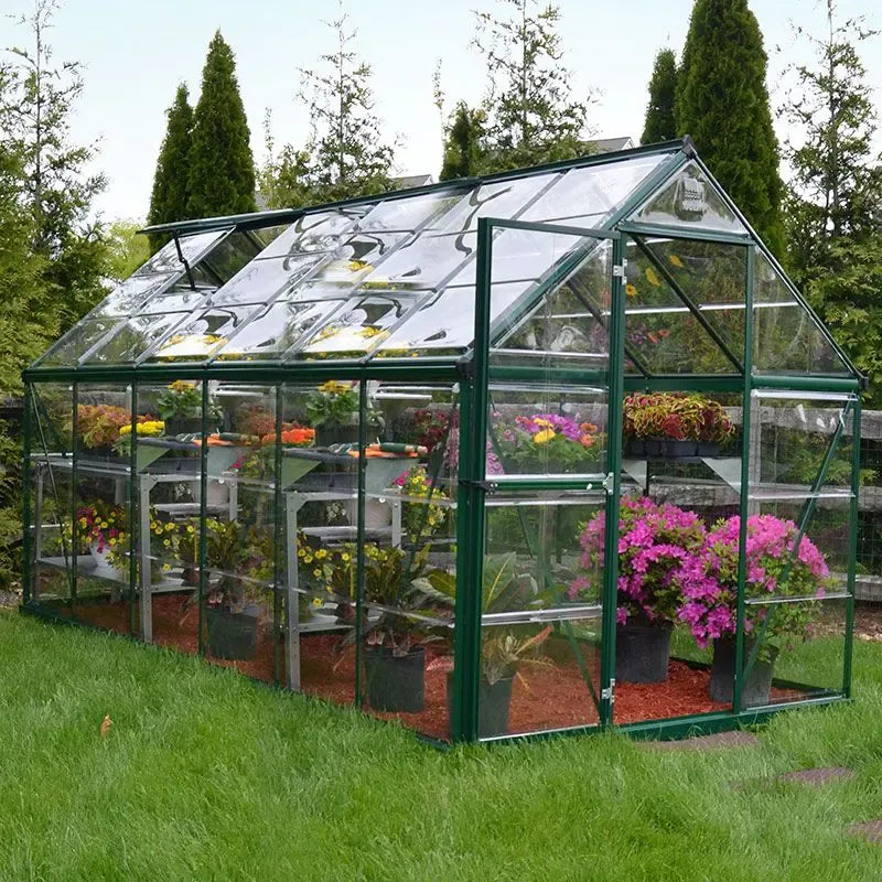 6′ x 12′ Palram Canopia Harmony Large Green Polycarbonate Greenhouse