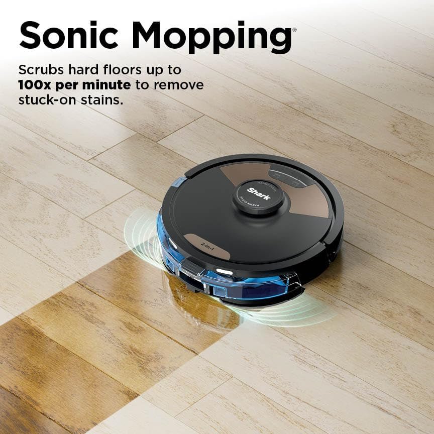 Shark Matrix Plus Robot Vacuum and Mop – Sonic Mopping with HEPA Self-Empty Base & 30-Day Capacity – UR2650WS