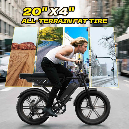 TS TST GRP LLC R9 Electric Bike – 1500W Peak Motor with 48V 15Ah Battery & Dual Seats – R9