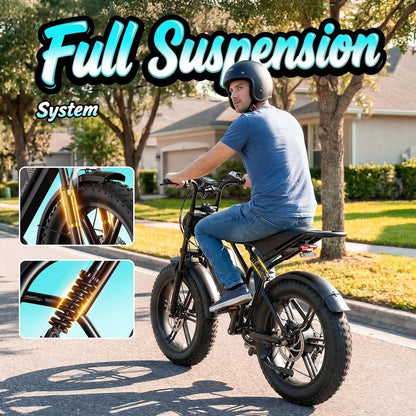 TS TST GRP LLC R004 Electric Bike – 1500W Peak Motor with 48V 15Ah Battery & Fat Tires