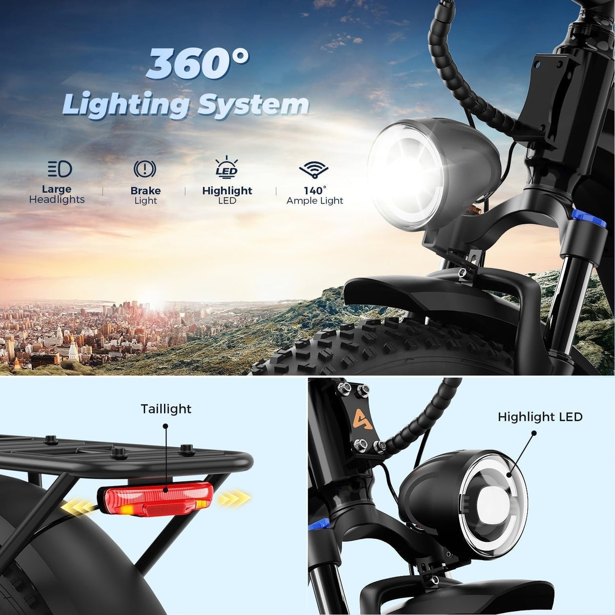Aipas M1 Pro Electric Bike – 1800W Peak Motor with 48V 17.5Ah Battery & 85 Mile Range – M1 Pro