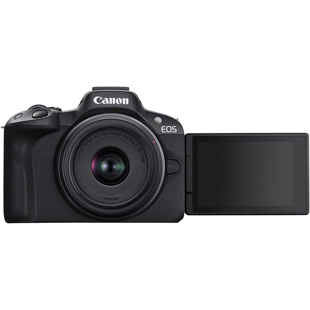 Canon EOS R50 Mirrorless Camera with 18-45mm & 55-210mm Double Lens Bundle
