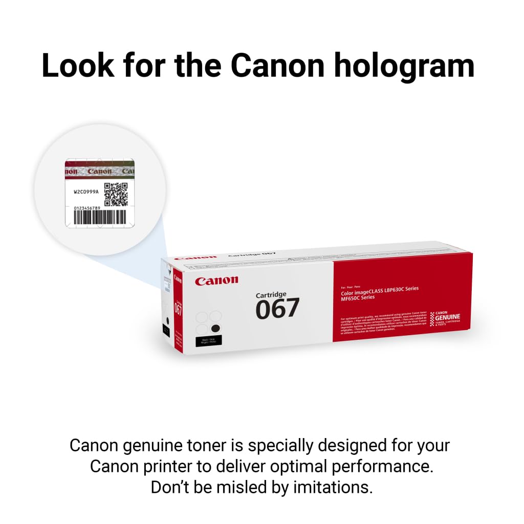 Canon 067 Standard-Yield Toner Cartridge 4-Pack, Black, Cyan, Magenta and Yellow