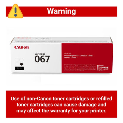 Canon 067 Standard-Yield Toner Cartridge 4-Pack, Black, Cyan, Magenta and Yellow