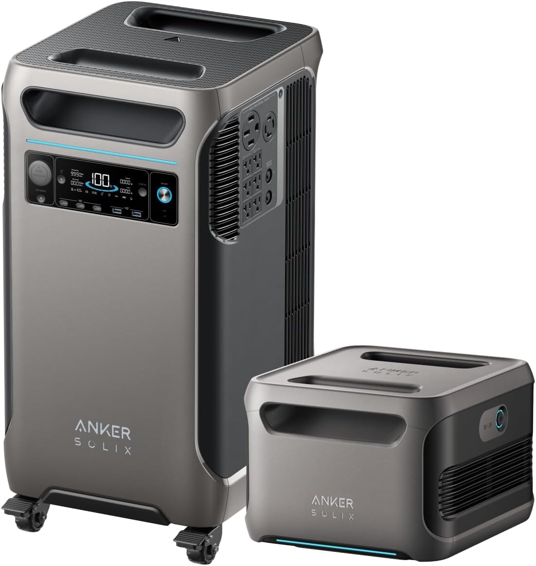 Anker SOLIX F3800 Portable Power Station and Expansion Battery, 7,680Wh