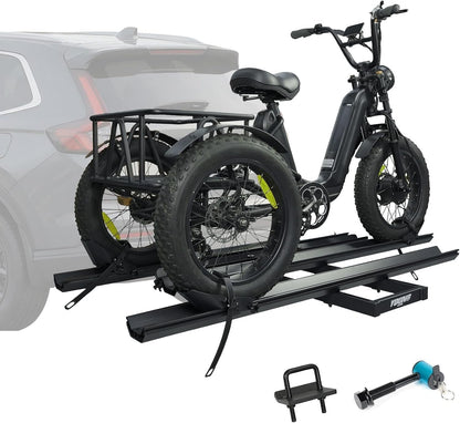 Young Electric Hitch Mount Trike Rack – 200 lb Capacity with 3 Ramps & 2″ Receiver – 10104209