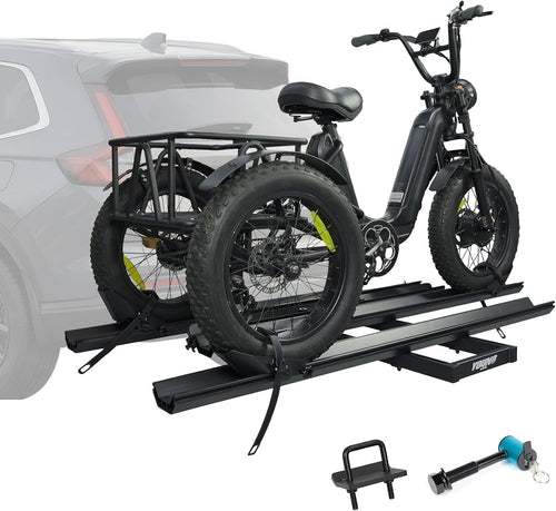 Young Electric Hitch Mount Trike Rack – 200 lb Capacity with 3 Ramps & 2″ Receiver – 10104209