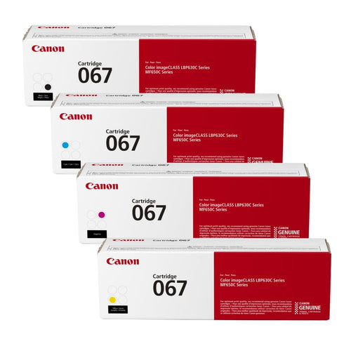 Canon 067 Standard-Yield Toner Cartridge 4-Pack, Black, Cyan, Magenta and Yellow