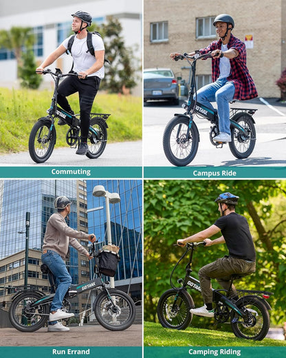Gotrax R1 Folding Electric Bike – 20″ with 500W Peak Motor & 40 Mile Range – R1 White
