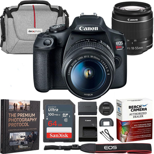 Canon EOS Rebel T7 DSLR Camera with EF-S 18-55mm F3.5-5.6 IS II Lens Bundle