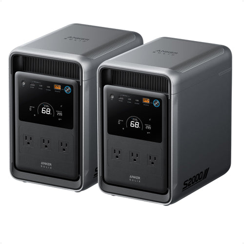 Anker SOLIX S2000 Portable Power Station, 2-Pack