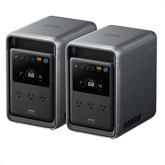 Anker SOLIX S2000 Portable Power Station, 2-Pack