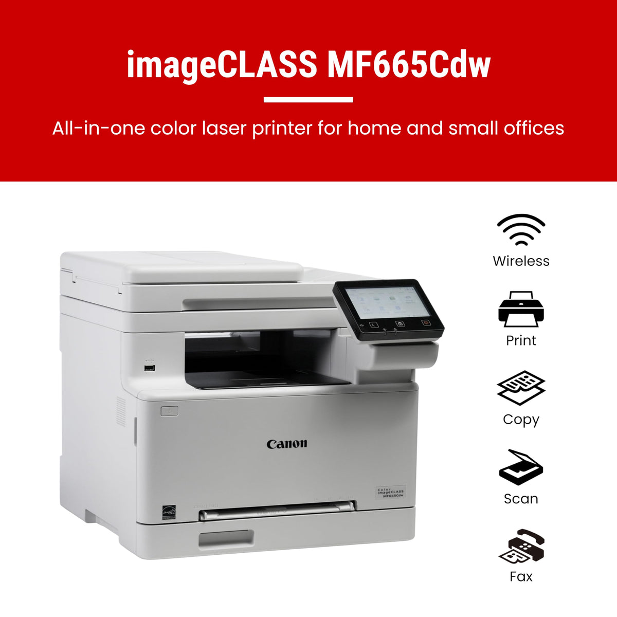 Canon Color imageCLASS MF665Cdw - Wireless, All-in-One Duplex Laser Printer