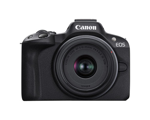 Canon EOS R50 Mirrorless Camera with RF-S 18-45mm Lens, Black