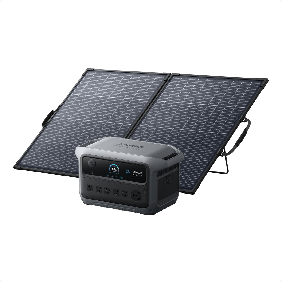 Anker SOLIX C2000 Gen 2 Portable Power Station & 200W Bifacial Panel, 2048Wh