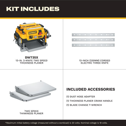DEWALT DW735X 13-Inch Two-Speed Thickness Planer
