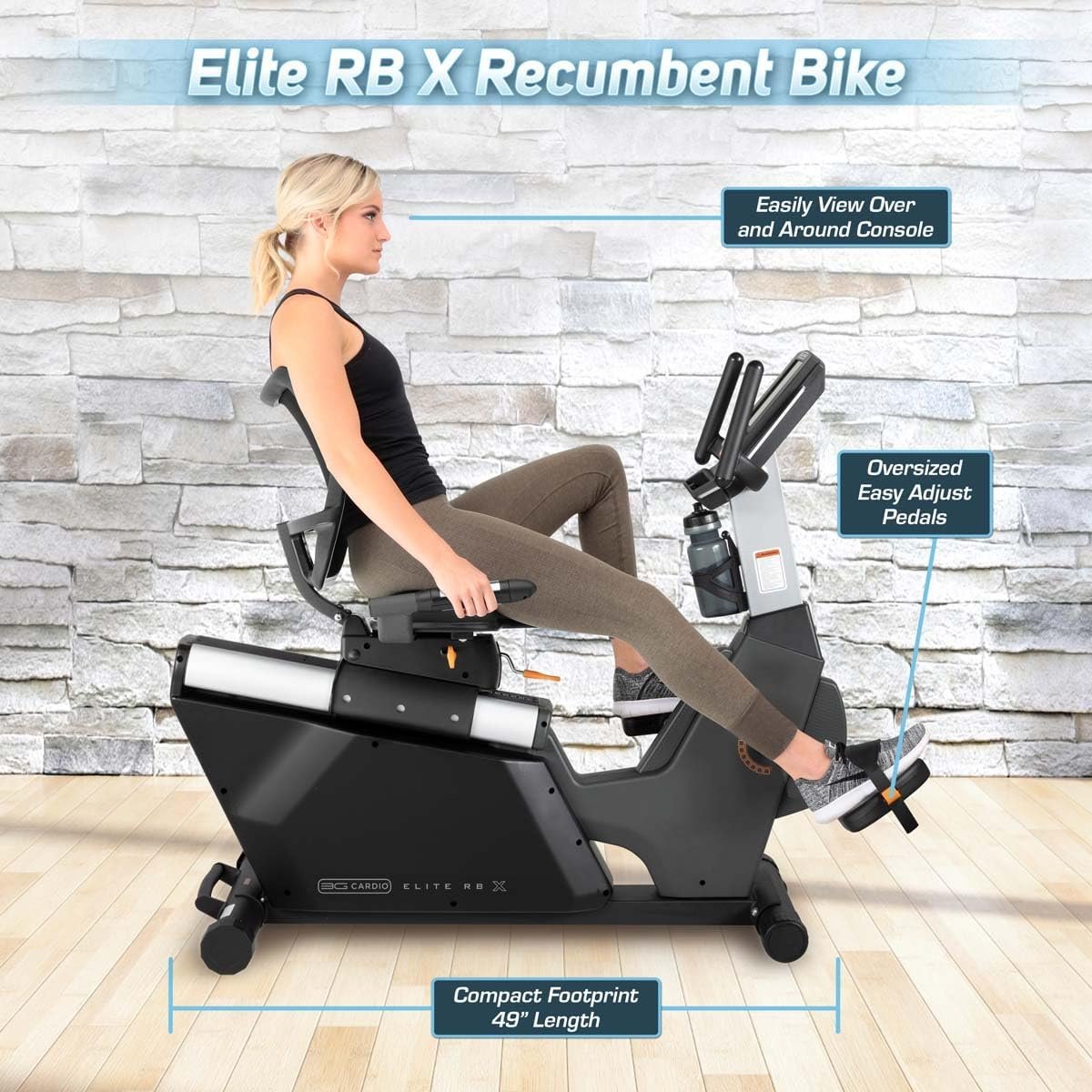 3G Cardio Elite RB Recumbent Exercise Bike with 16 Resistance Levels & FTMS Bluetooth – Elite RB