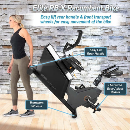 3G Cardio Elite RB Recumbent Exercise Bike with 16 Resistance Levels & FTMS Bluetooth – Elite RB
