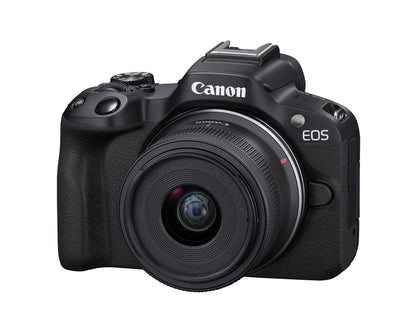 Canon EOS R50 Mirrorless Camera with RF-S 18-45mm Lens, Black