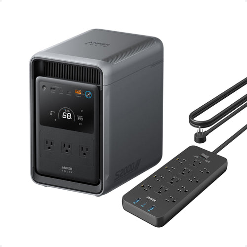 Anker SOLIX S2000 Portable Power Station with Power Strip