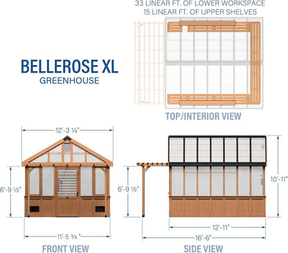 Backyard Discovery 13×11 Bellerose XL Greenhouse