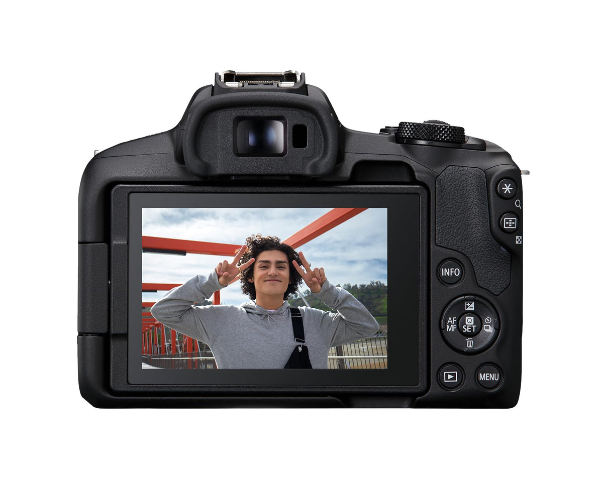 Canon EOS R50 Mirrorless Camera with RF-S 18-45mm Lens, Black