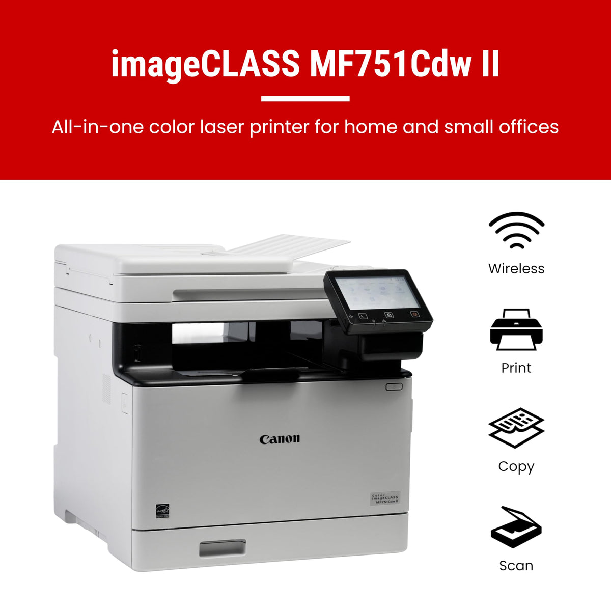 Canon Color imageCLASS MF751Cdw II Wireless Duplex Laser Multifunction Printer