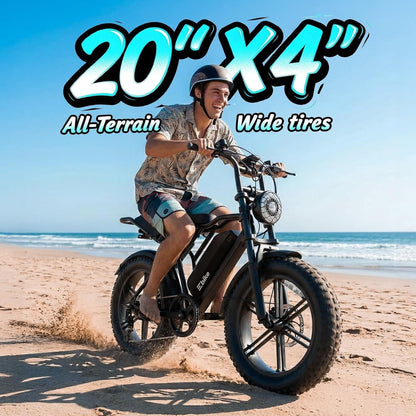 TS TST GRP LLC R004 Electric Bike – 1500W Peak Motor with 48V 15Ah Battery & Fat Tires