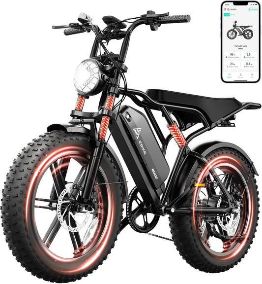 TS TST GRP LLC Electric Bike – 1500W Peak Motor with 48V 15Ah Battery & Fat Tires