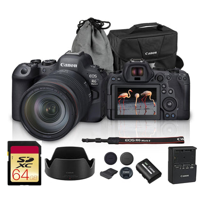 Canon EOS R6 Mark II Mirrorless Camera with 24-105mm Lens (5666C011) Bundle