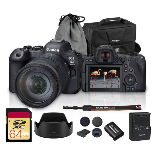 Canon EOS R6 Mark II Mirrorless Camera with 24-105mm Lens (5666C011) Bundle