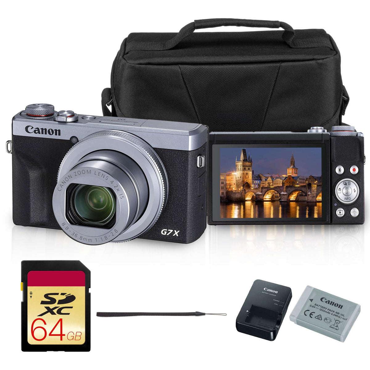 Canon PowerShot G7 X Mark III 20.1MP Digital Camera (Silver) Bundle