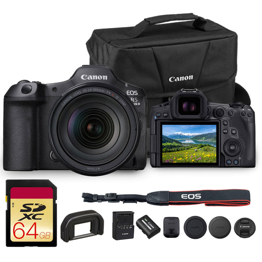 Canon EOS R5 Mark II Mirrorless Camera with 24-105mm Lens Bundle