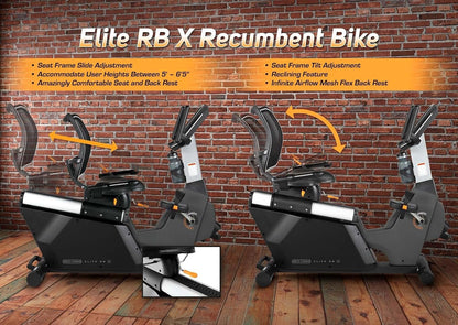 3G Cardio Elite RB Recumbent Exercise Bike with 16 Resistance Levels & FTMS Bluetooth – Elite RB