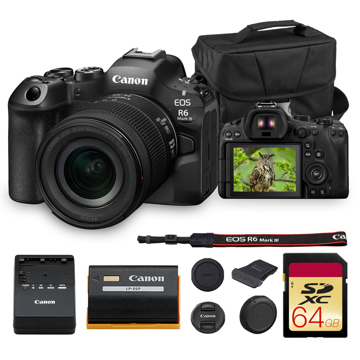 Canon EOS R6 Mark III Mirrorless Camera with 24-105mm Lens Bundle