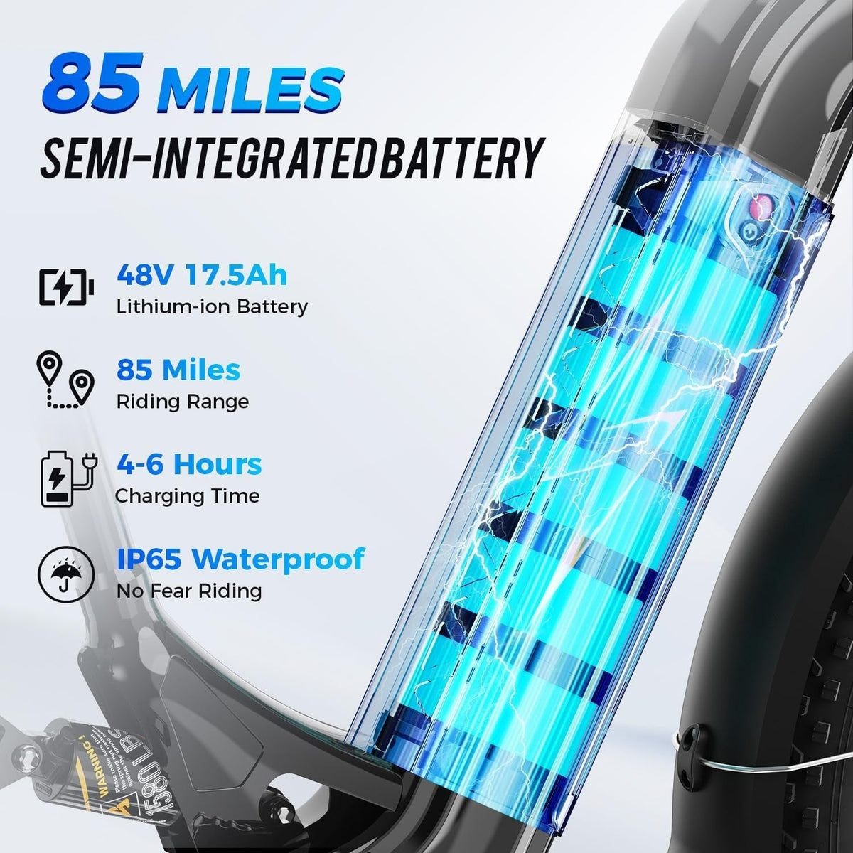 Aipas M1 Pro Electric Bike – 1800W Peak Motor with 48V 17.5Ah Battery & 85 Mile Range – M1 Pro