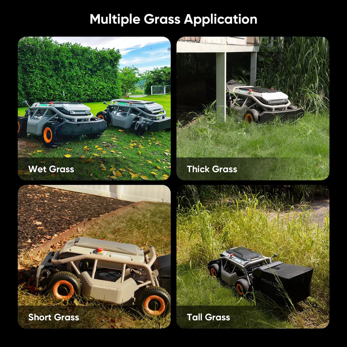Mowrator S1 4WD 18Ah Remote Control Lawn Mower 21″ Mow, Vac and Plow Bundle