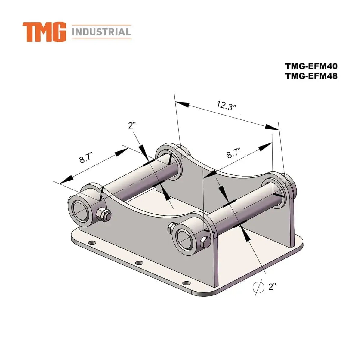 TMG 810 mm Flail Mower Brush Cutter for Mini to Midsize Excavators