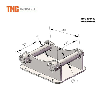 TMG 810 mm Flail Mower Brush Cutter for Mini to Midsize Excavators