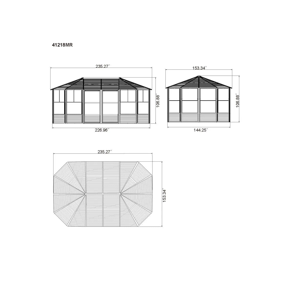 Gazebo Penguin Florence Solarium 12 Ft. x 18