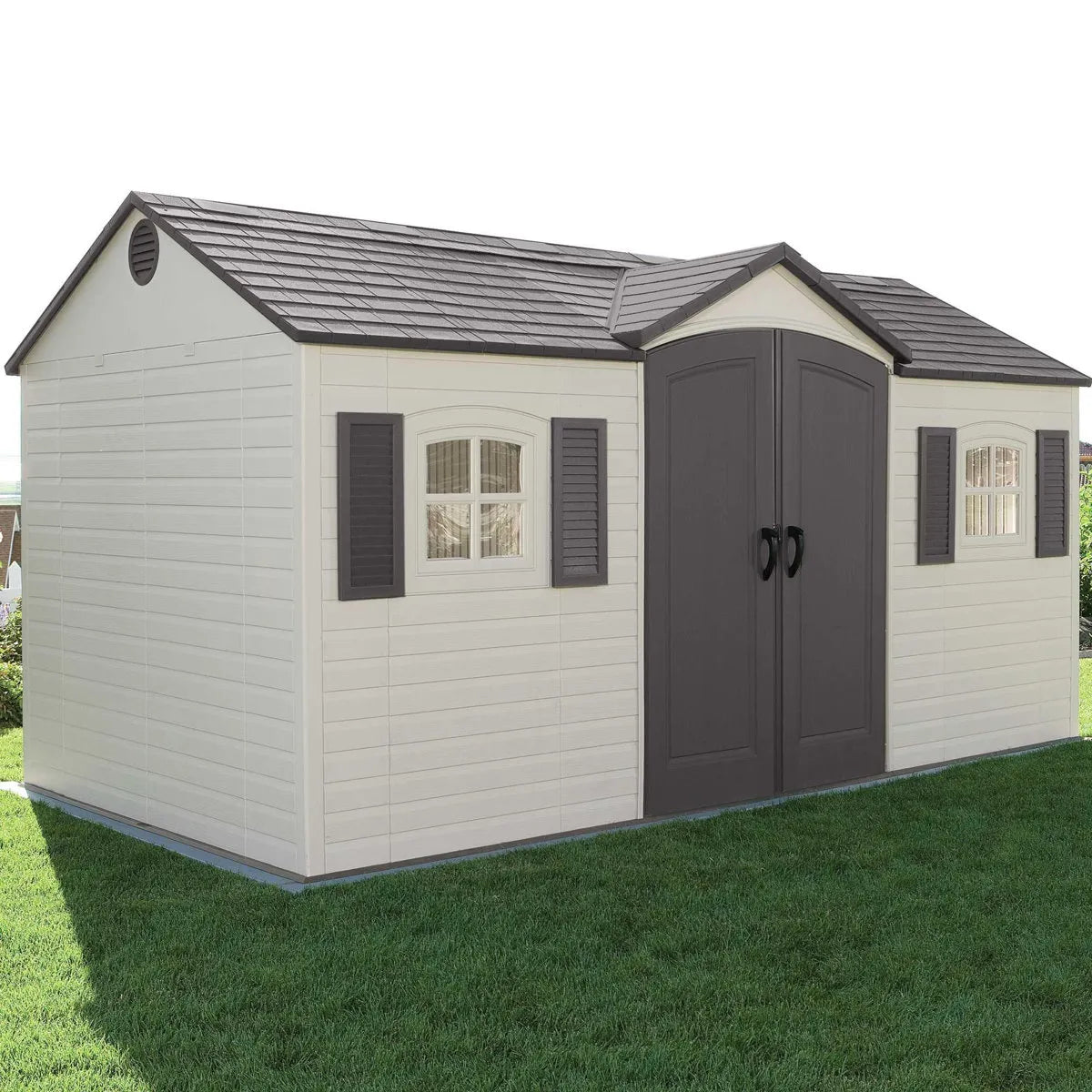15 Ft. x 8 Ft. High-Density Polyethylene (Plastic) Outdoor Storage Shed