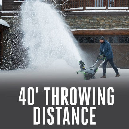 EGO Power+ SNT2112 21″ 56-Volt Cordless  Snow Blower with Steel Auger with (2) 5.0Ah Batteries and Dual Port Charger Included