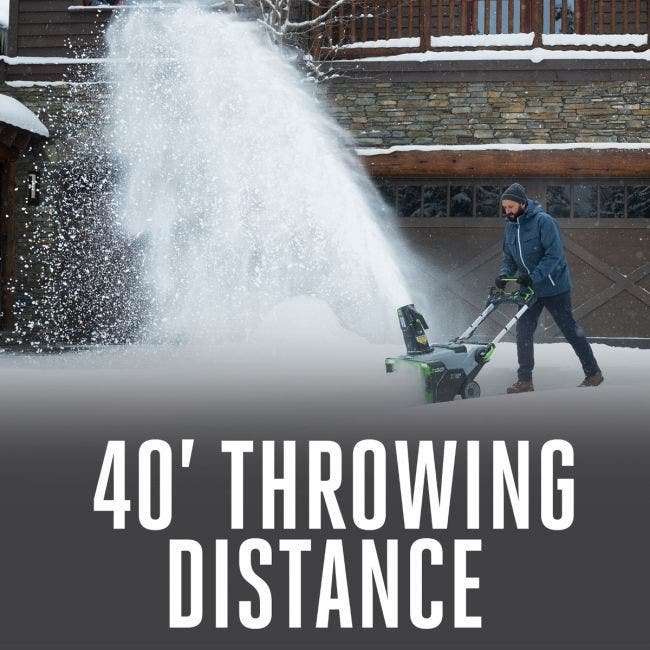 EGO Power+ SNT2114 21″ 56-Volt Cordless  Snow Blower with Steel Auger with (2) 7.5Ah Batteries and Dual Port Charger Included