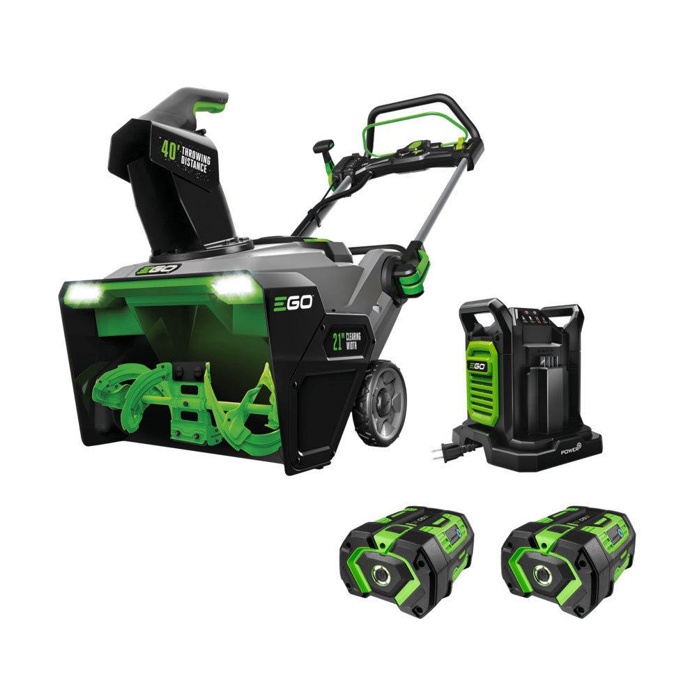 EGO Power+ SNT2114 21″ 56-Volt Cordless  Snow Blower with Steel Auger with (2) 7.5Ah Batteries and Dual Port Charger Included