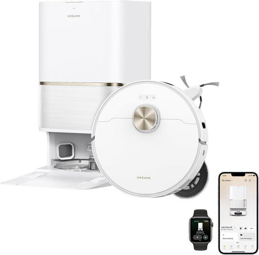 Dreame L60 Ultra FE Robot Vacuum and Mop – 30000Pa Suction with ThermoHub Self-Cleaning & TriCut Brush – RLL51SE (White)