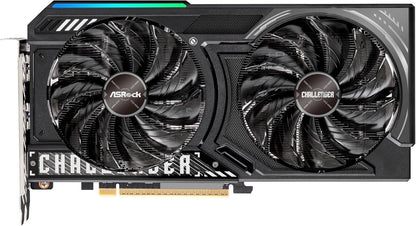 ASRock Radeon RX 9060 XT Challenger 16GB OC Graphics Card - 16GB GDDR6 with Dual Fans & 0dB Silent Cooling - RX9060XT CL 16GO