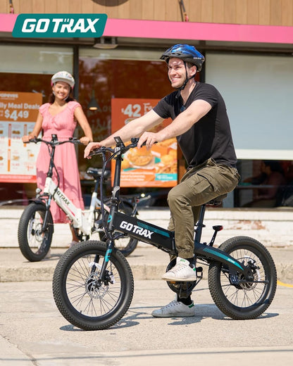 Gotrax R1 Folding Electric Bike – 20″ with 500W Peak Motor & 40 Mile Range – R1 White